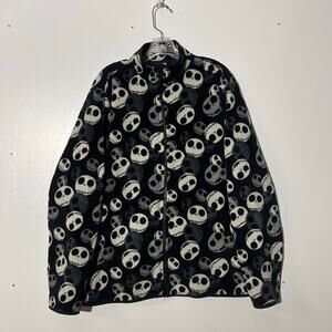 Vintage Disney Nightmare Before Christmas Jack Skellington Zip Up Sweater Size L